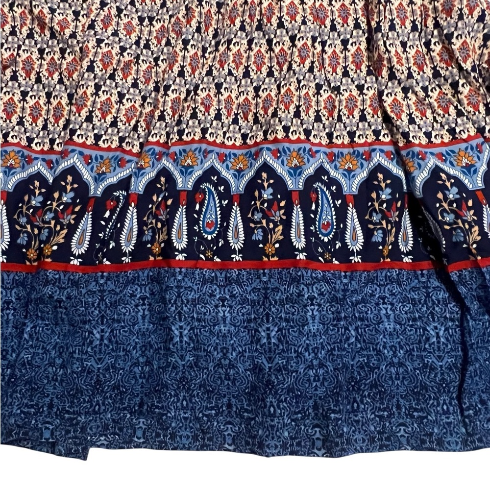 Weekend Suzanne Betro Tunic 4X Blue Red Paisley - Picture 3 of 7